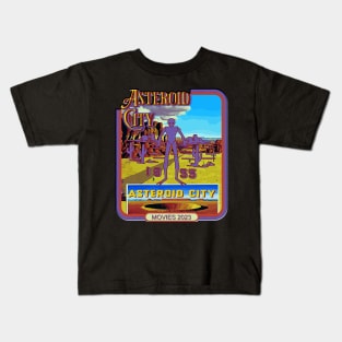 Vintage Alien asteroid city Cool Space Movies 2023 Kids T-Shirt